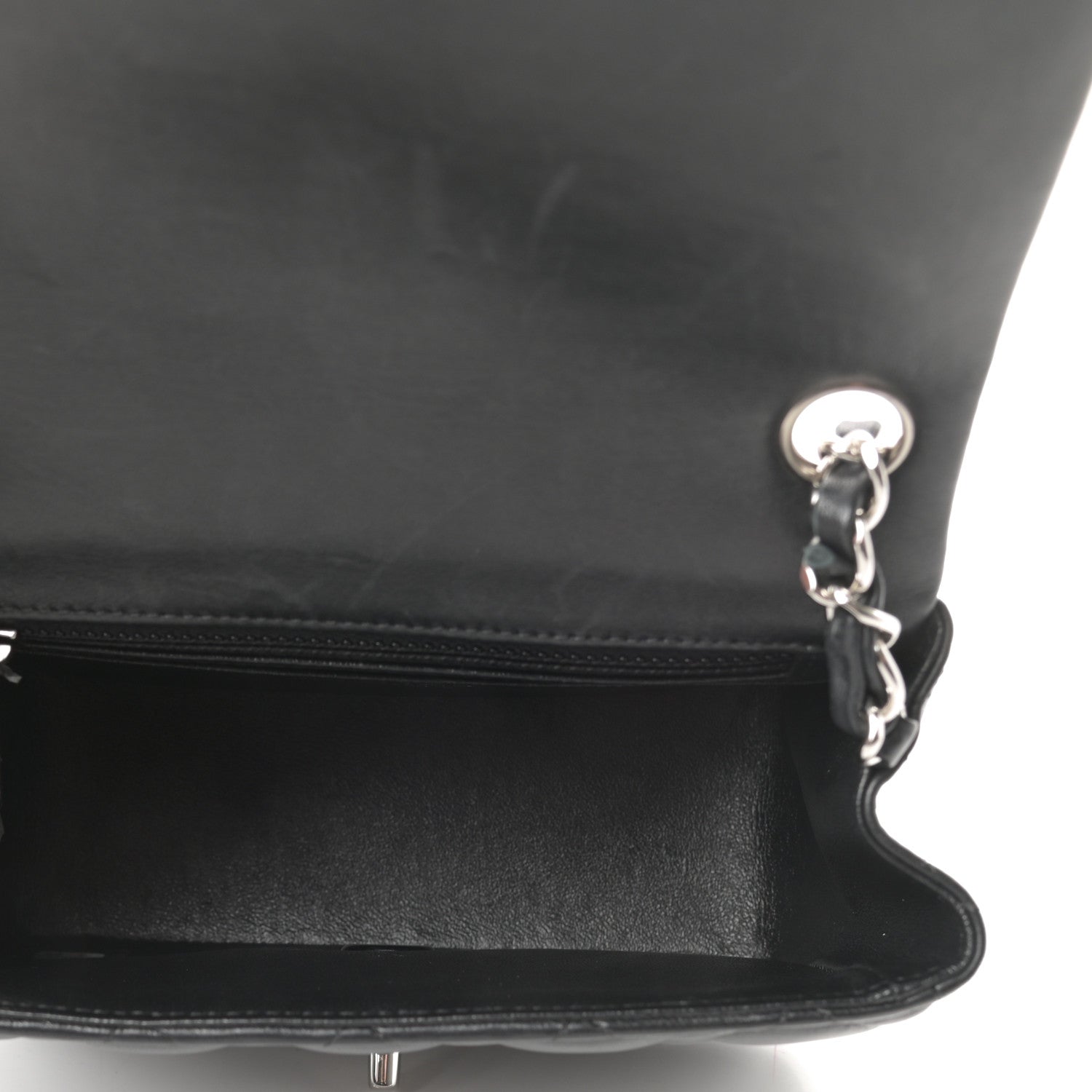 Chanel Lambskin Quilted Mini Square Flap Black 5 of 12