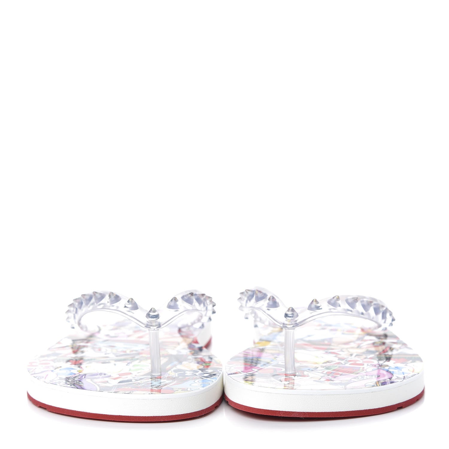 Christian Louboutin Rubber Spike Loubi Flip Flop 38 Multicolor 2 of 9