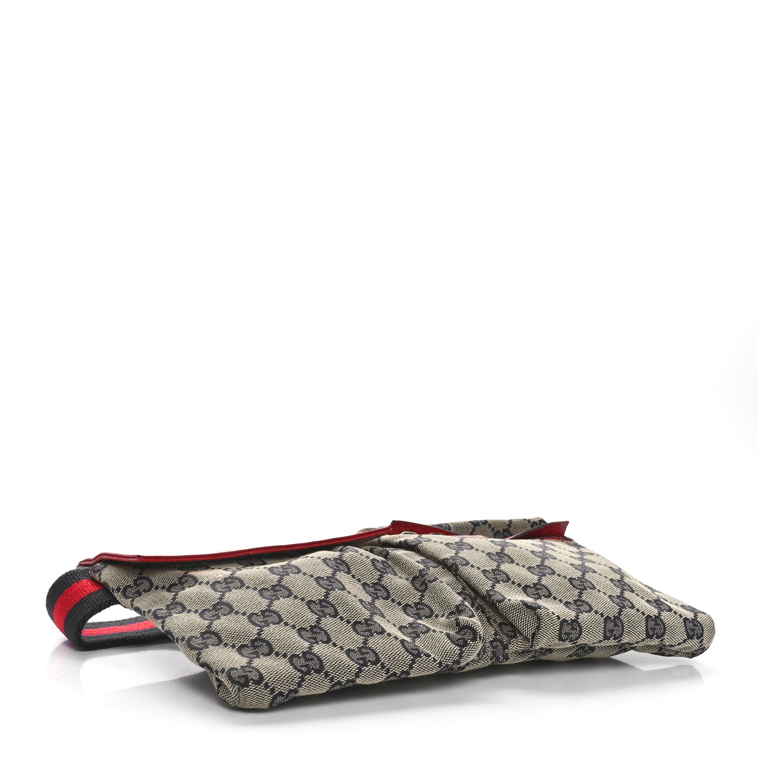 Gucci GG Monogram Web Double Pocket Belt Bag Navy Red 4 of 10