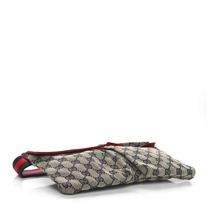 Gucci GG Monogram Web Double Pocket Belt Bag Navy Red 4 of 10