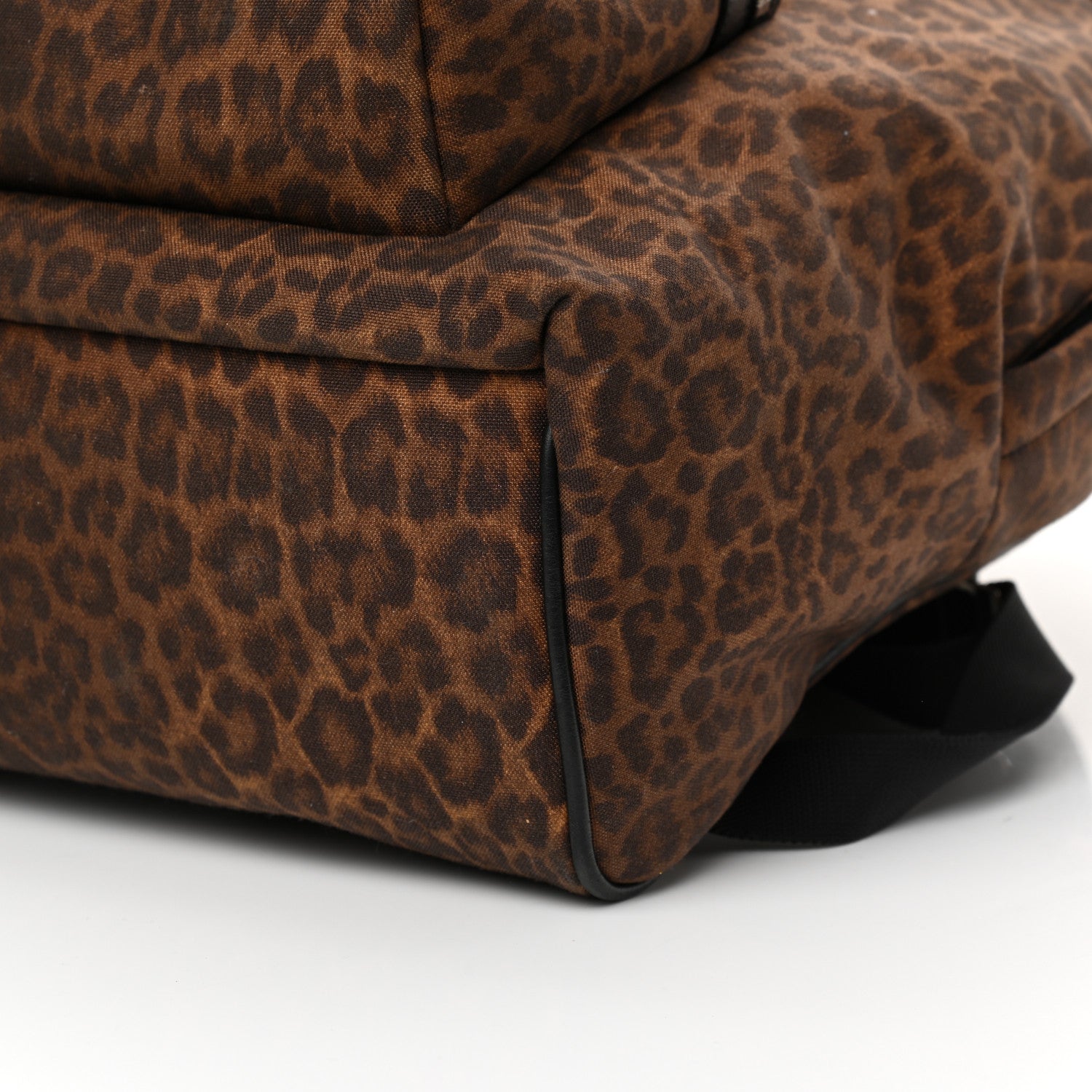 Saint Laurent Printed Canvas Leopard Classic Hunting Backpack Brown 19 of 21
