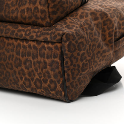 Saint Laurent Printed Canvas Leopard Classic Hunting Backpack Brown 19 of 21