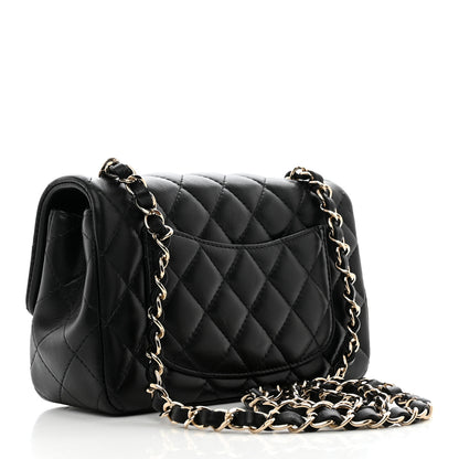 Chanel Lambskin Quilted Mini Rectangular Flap Black 3 of 10