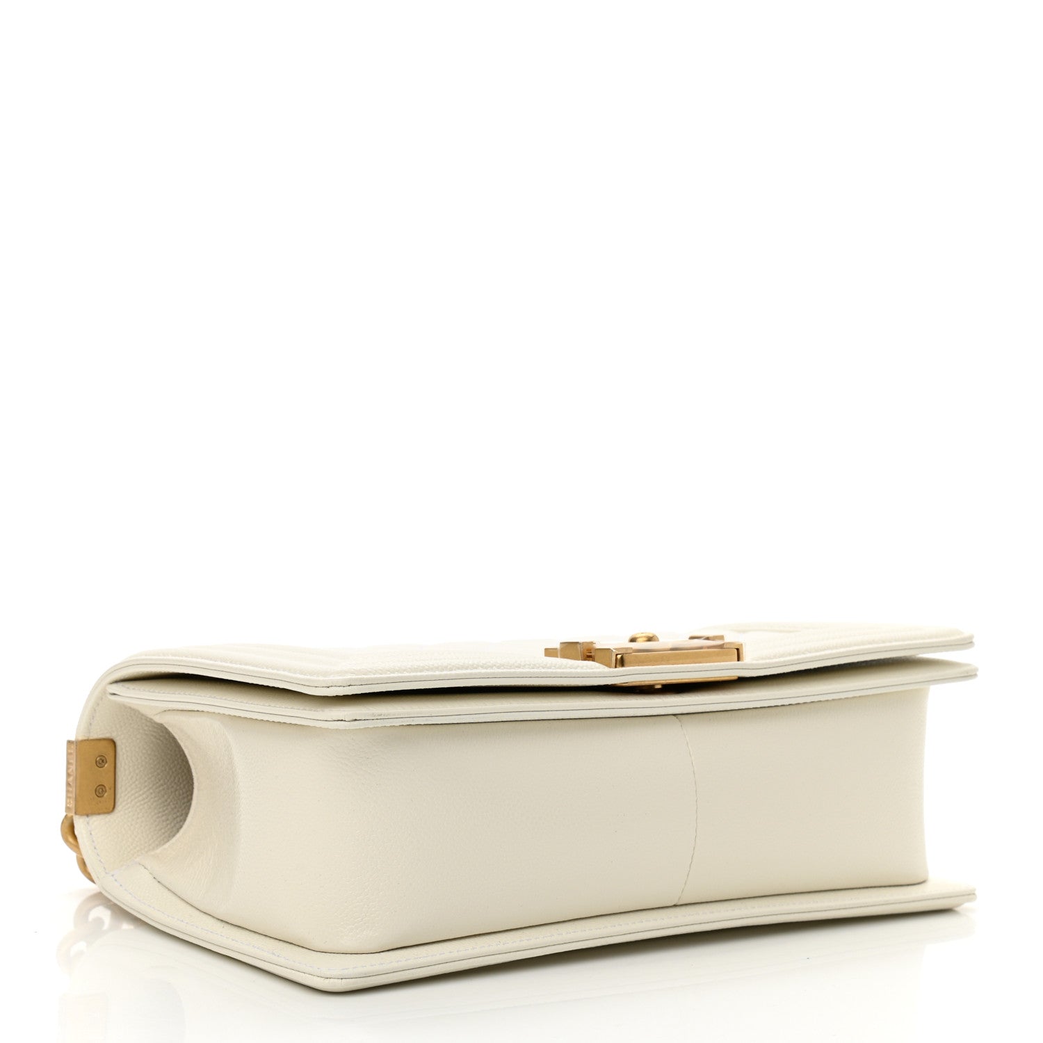 Chanel Caviar Quilted Medium Boy Flap White 3 of 10