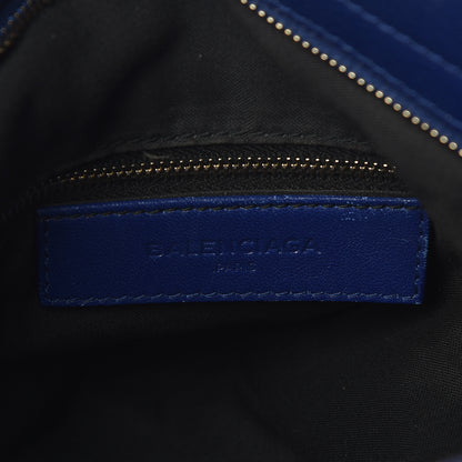 Balenciaga Chevre Gold Metallic Edge Hardware Velo Bleu Roi 6 of 10