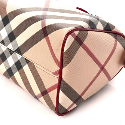 Burberry Patent Nova Check Chester Bowling Bag Raspberry Sorbet 10 of 12