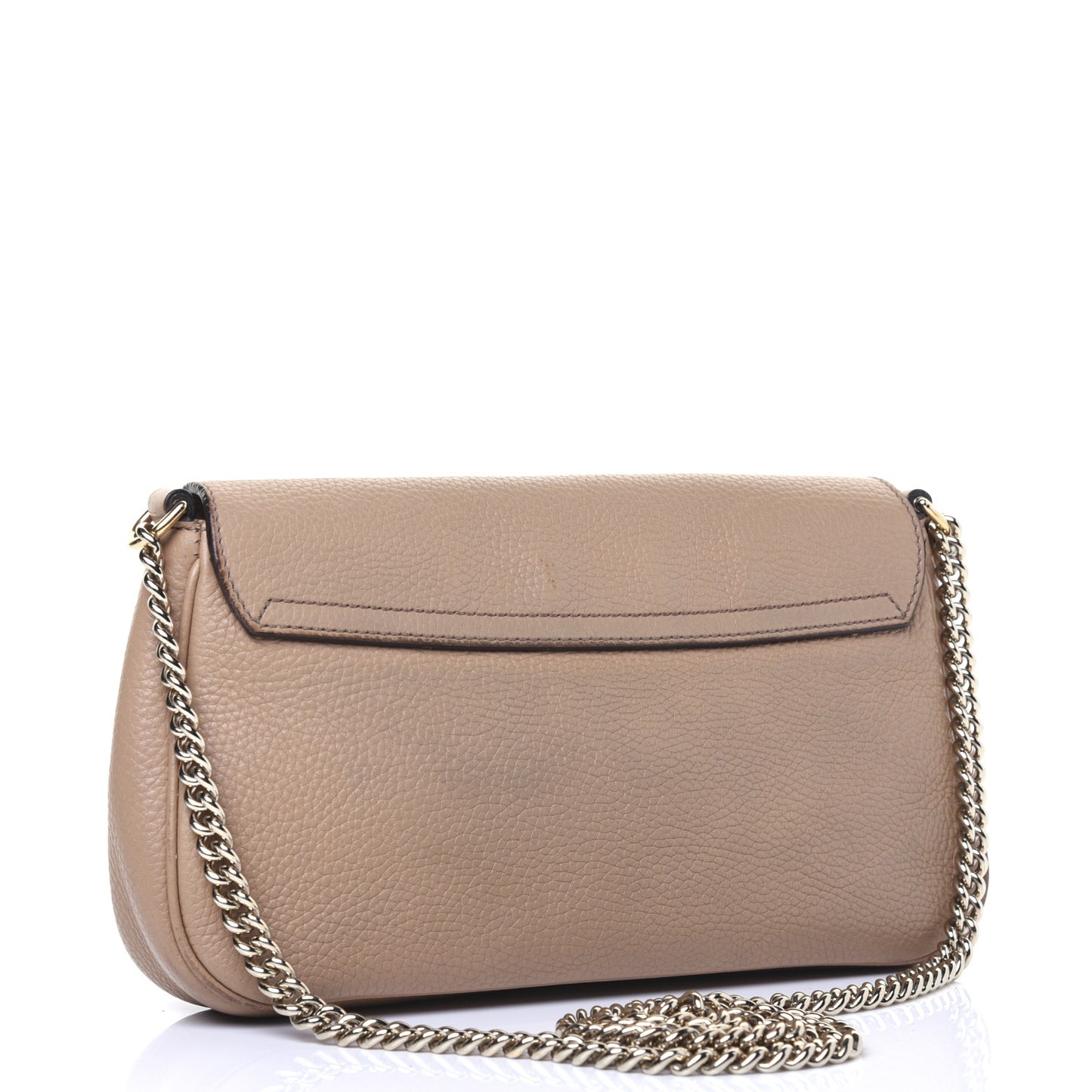 Pebbled Calfskin Medium Soho Flap Crossbody Camelia