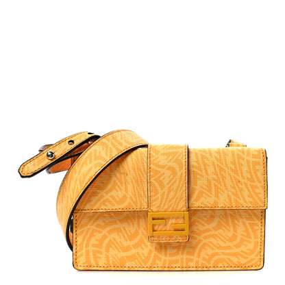 Fendi X SARAH COLEMAN Glazed Fabric Enamel Small FF Vertigo Baguette Belt Pouch Mimosa 1 of 11