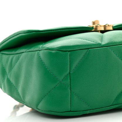 Chanel Lambskin Quilted Medium Chanel 19 Flap Green 9 of 11