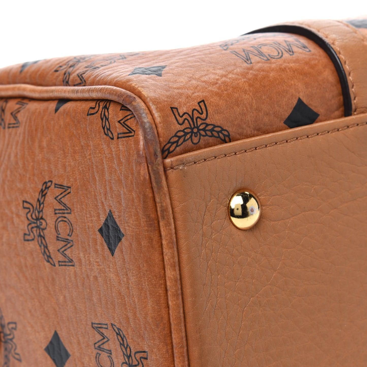 Visetos Dog Bone Boston Bag Cognac