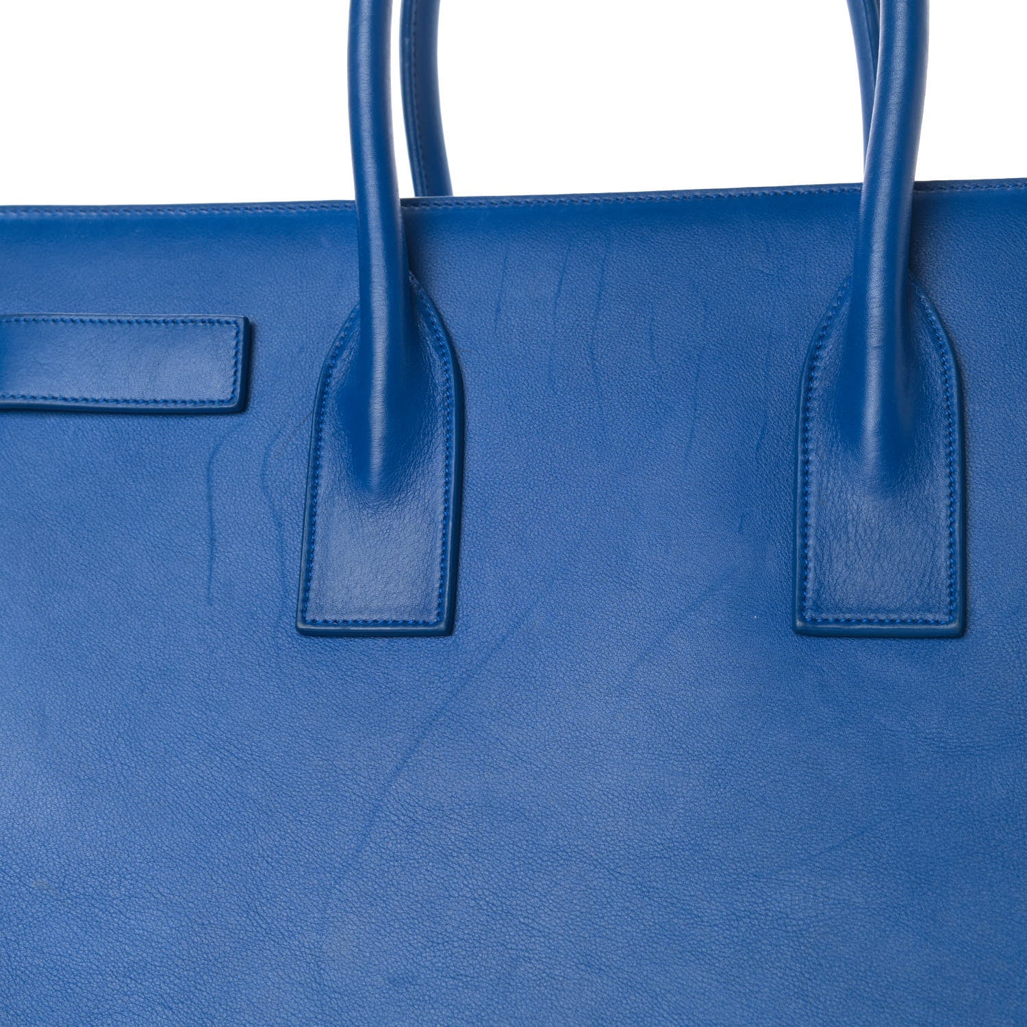 Saint Laurent Calfskin Large Sac De Jour Carryall Royal Blue 7 of 7