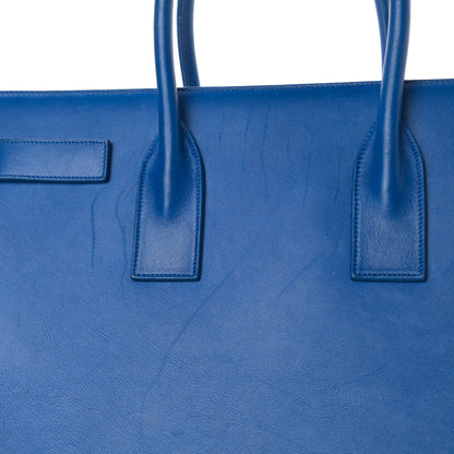 Saint Laurent Calfskin Large Sac De Jour Carryall Royal Blue 7 of 7