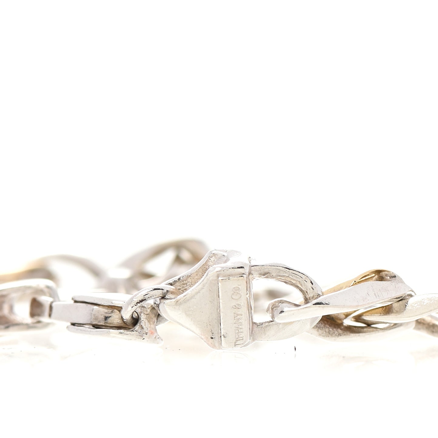 Sterling Silver 18K Yellow Gold Curb Link Bracelet