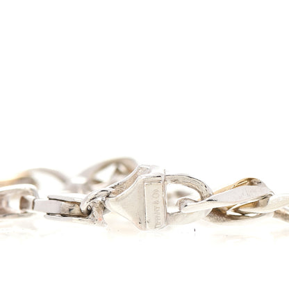 Tiffany Sterling Silver 18K Yellow Gold Curb Link Bracelet 4 of 6