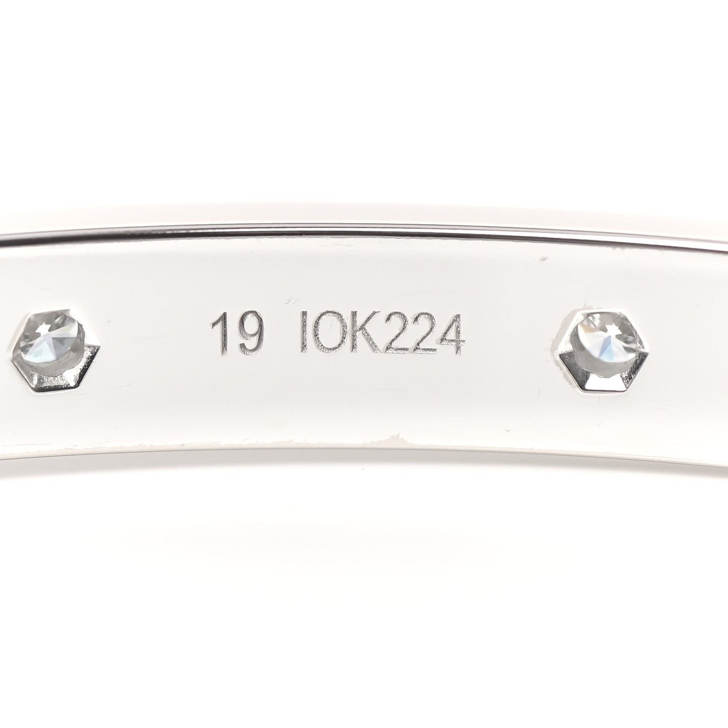 18K White Gold Diamond LOVE Full Paved Bracelet 19