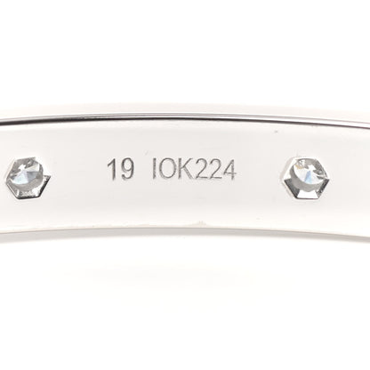 Cartier 18K White Gold Diamond LOVE Full Paved Bracelet 19 4 of 6