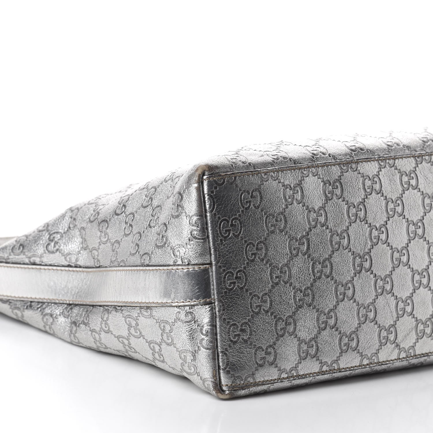 Gucci Metallic Guccissima Hobo Silver 6 of 12