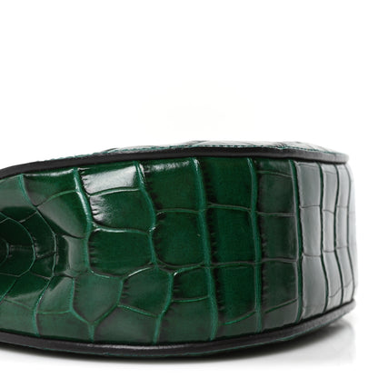 Chloe Calfskin Crocodile Embossed Mini Drew Shoulder Bag Woodsy Green 9 of 10