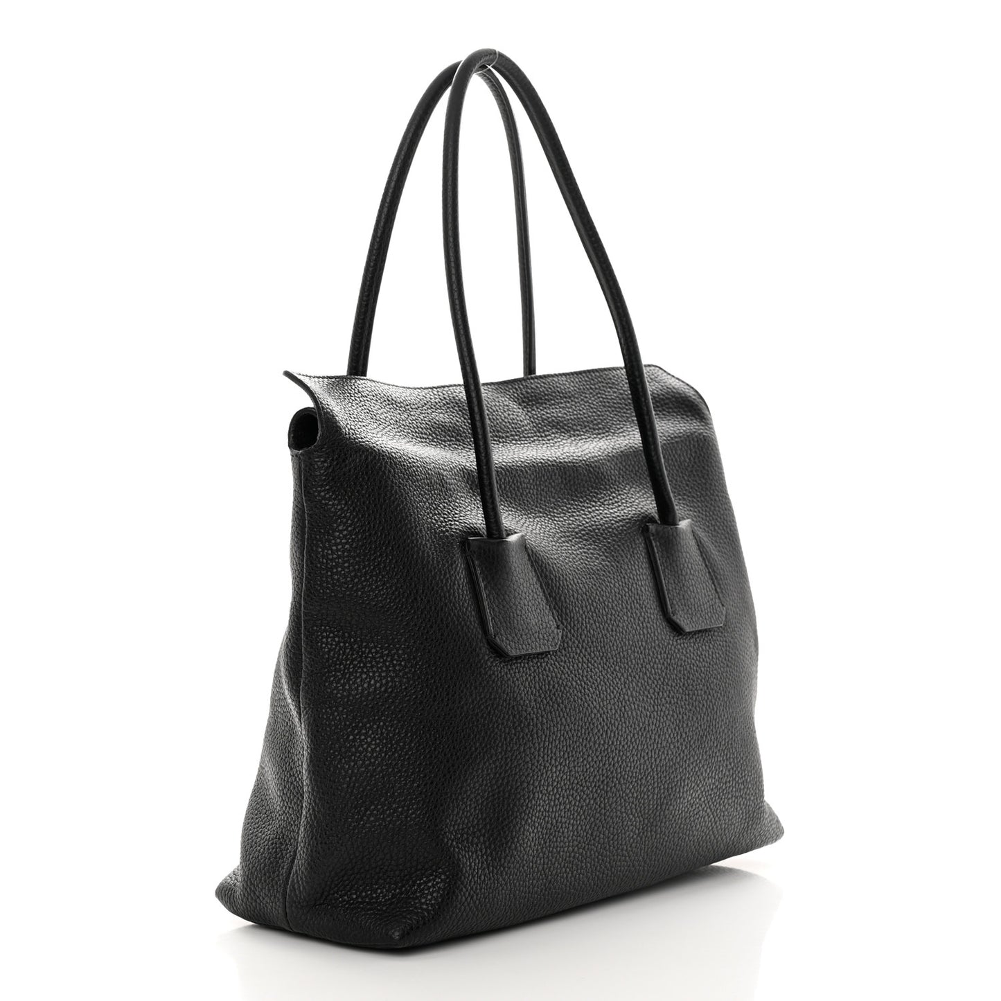 London Grainy Calfskin Medium Baynard Tote Black