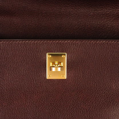 Hermes Evergrain Kelly Pochette Clutch Havane 10 of 19