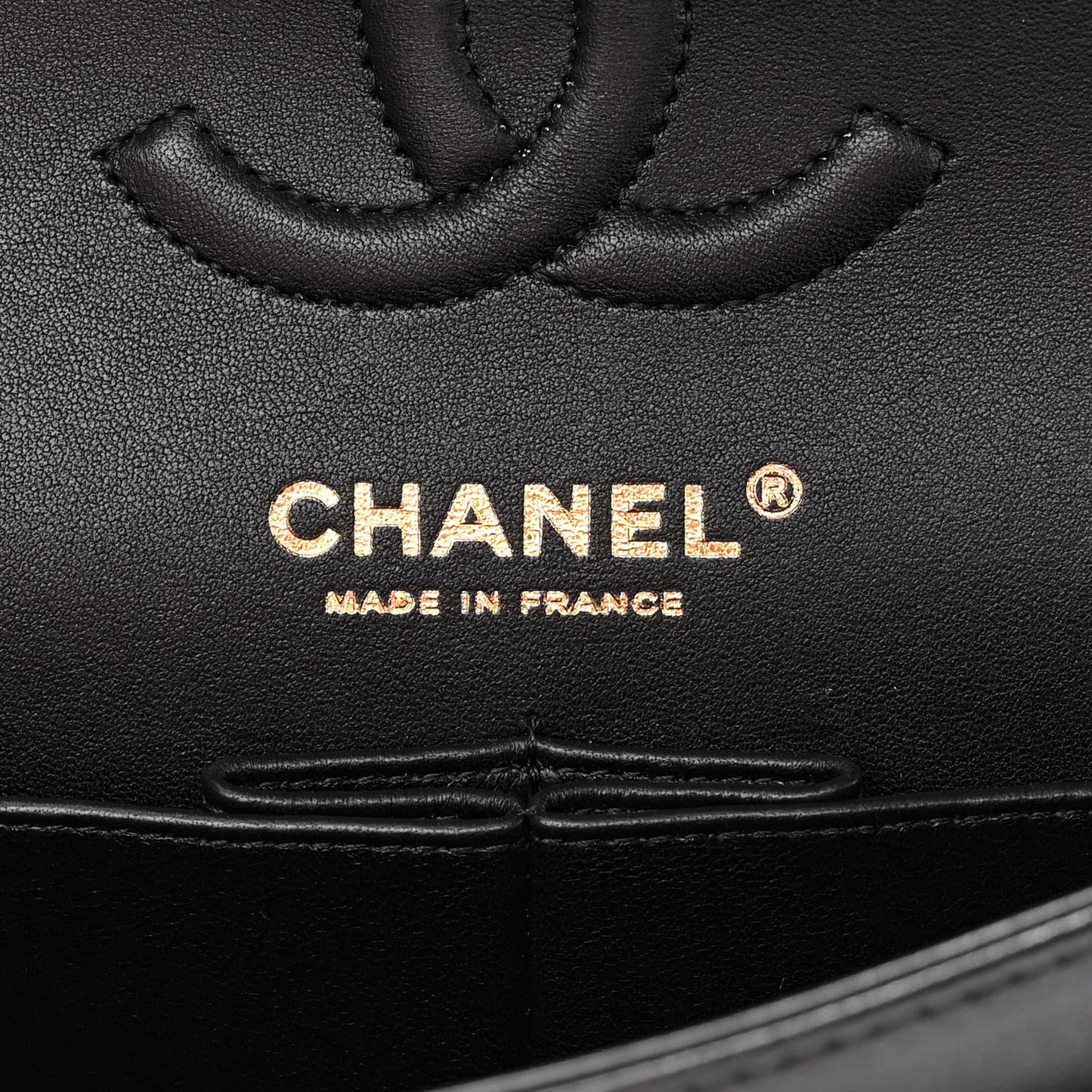 Lambskin Quilted Small Double Flap Black