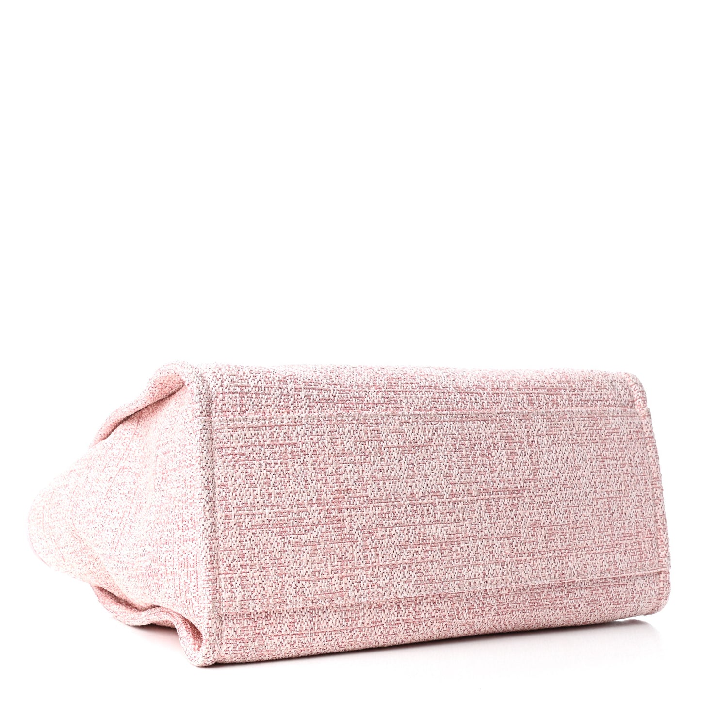 Straw Lurex Medium Deauville Tote Pink