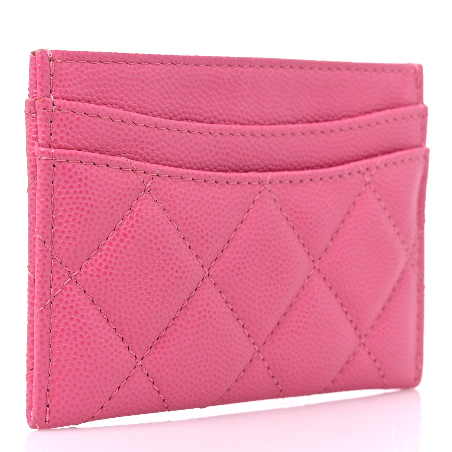Chanel Caviar Quilted Card Holder Fuchsia 3 of 8