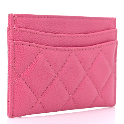 Chanel Caviar Quilted Card Holder Fuchsia 3 of 8