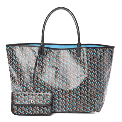 Goyard Goyardine Saint Louis Claire Voie GM Black Blue 1 of 9