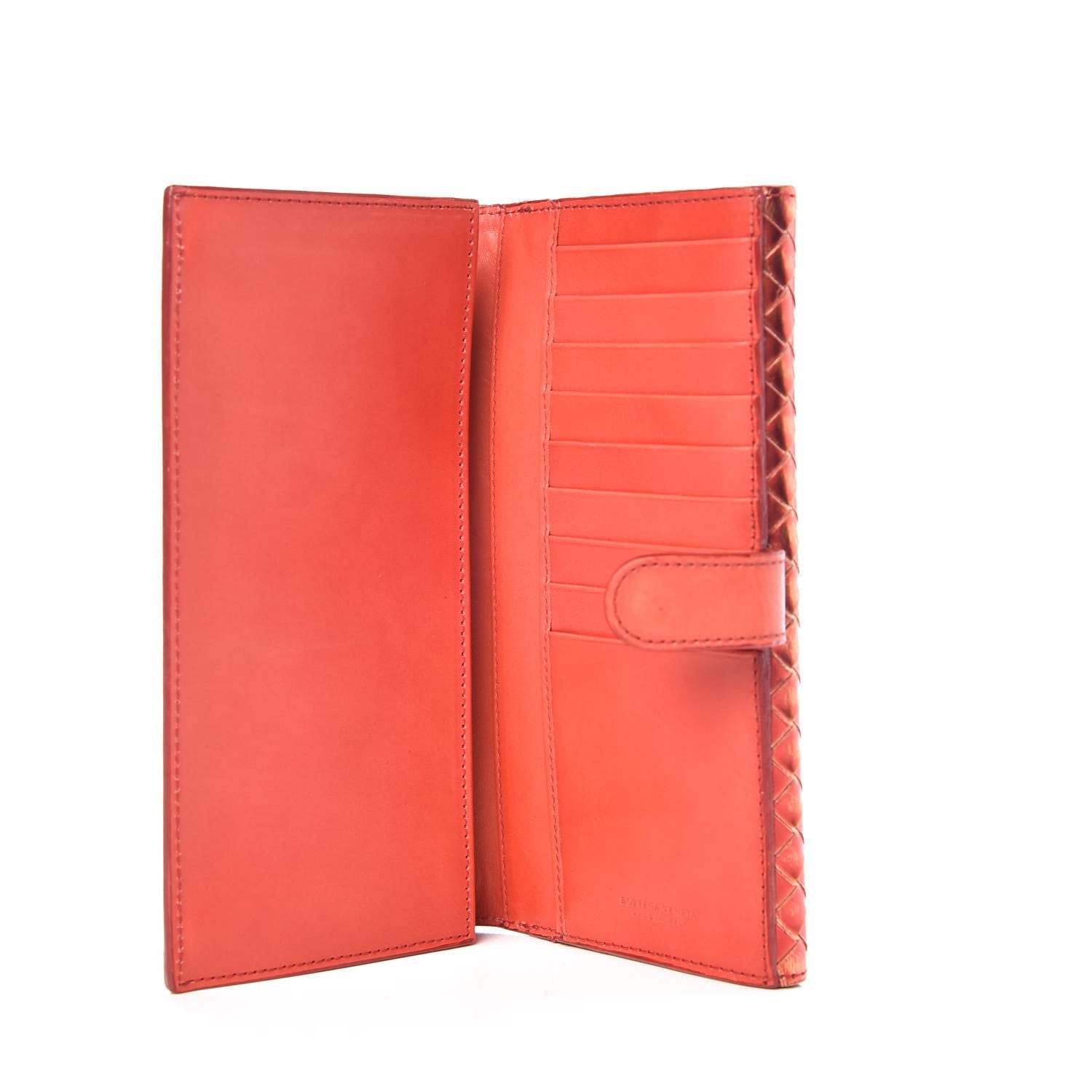 Bottega Veneta Metallic Nappa Intrecciato Continental Wallet Red 5 of 10