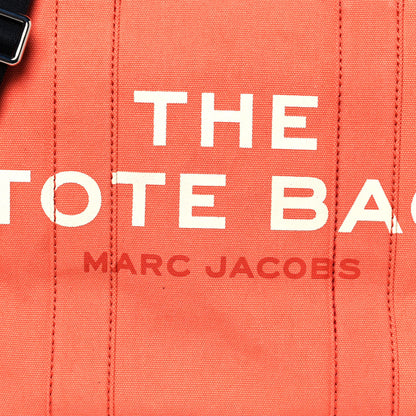 Marc Jacobs Cotton Canvas Medium The Traveler Tote Bag Orange 7 of 12