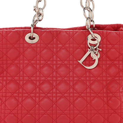 Christian Dior Lambskin Cannage Large Dior Soft Shopping Tote Fuchsia 8 of 14