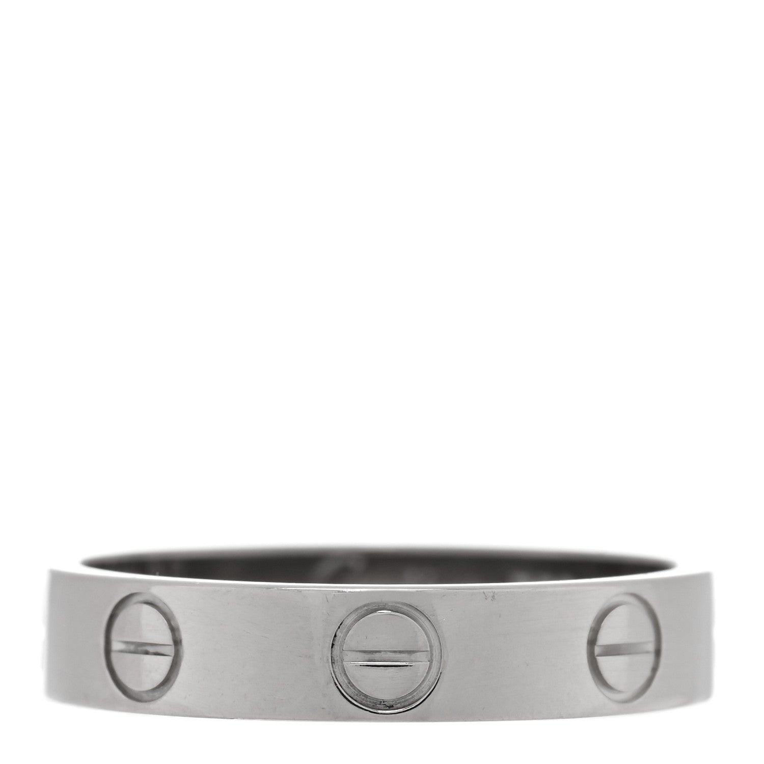 Cartier 18K White Gold 3.5mm LOVE Wedding Band Ring 50 5.25 1 of 4