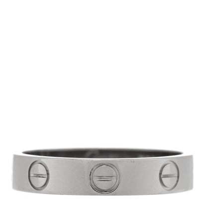 Cartier 18K White Gold 3.5mm LOVE Wedding Band Ring 50 5.25 1 of 4