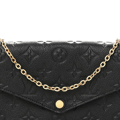Louis Vuitton Empreinte Pochette Felicie Chain Wallet Black 8 of 12