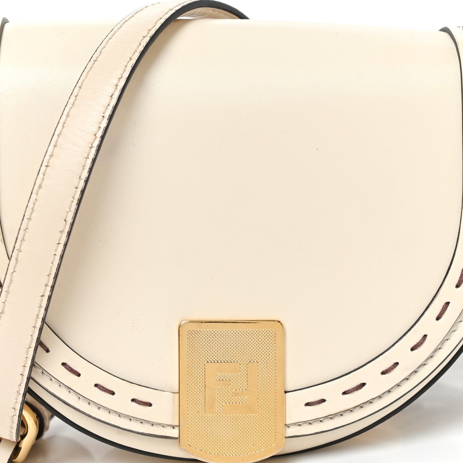 Fendi Vitello King Plexiglass Moonlight Shoulder Bag White Ice 8 of 10