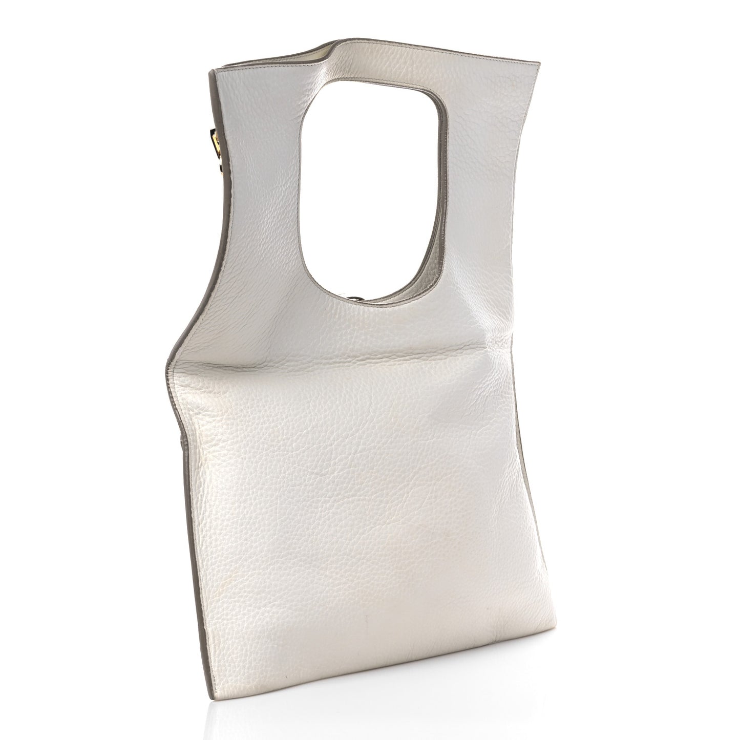 Ramskin Small Alix Padlock Zip Shoulder Bag White