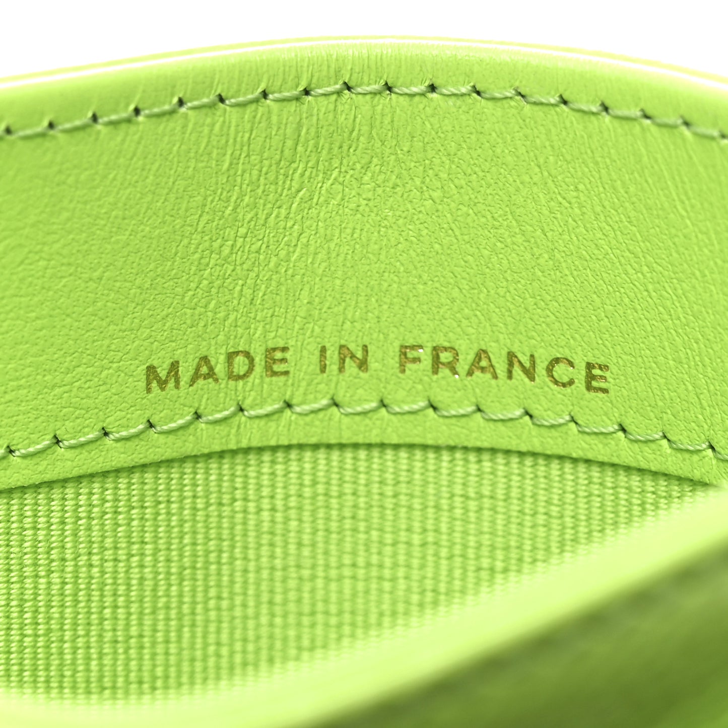 Caviar Quilted Card Holder Green