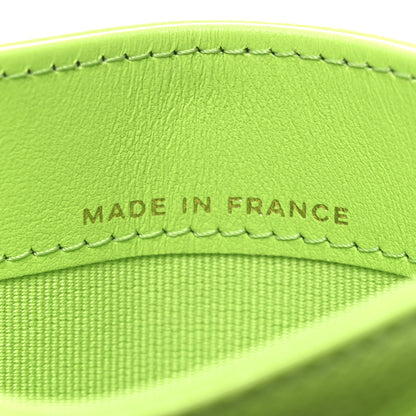 Chanel Caviar Quilted Card Holder Green 8 of 8