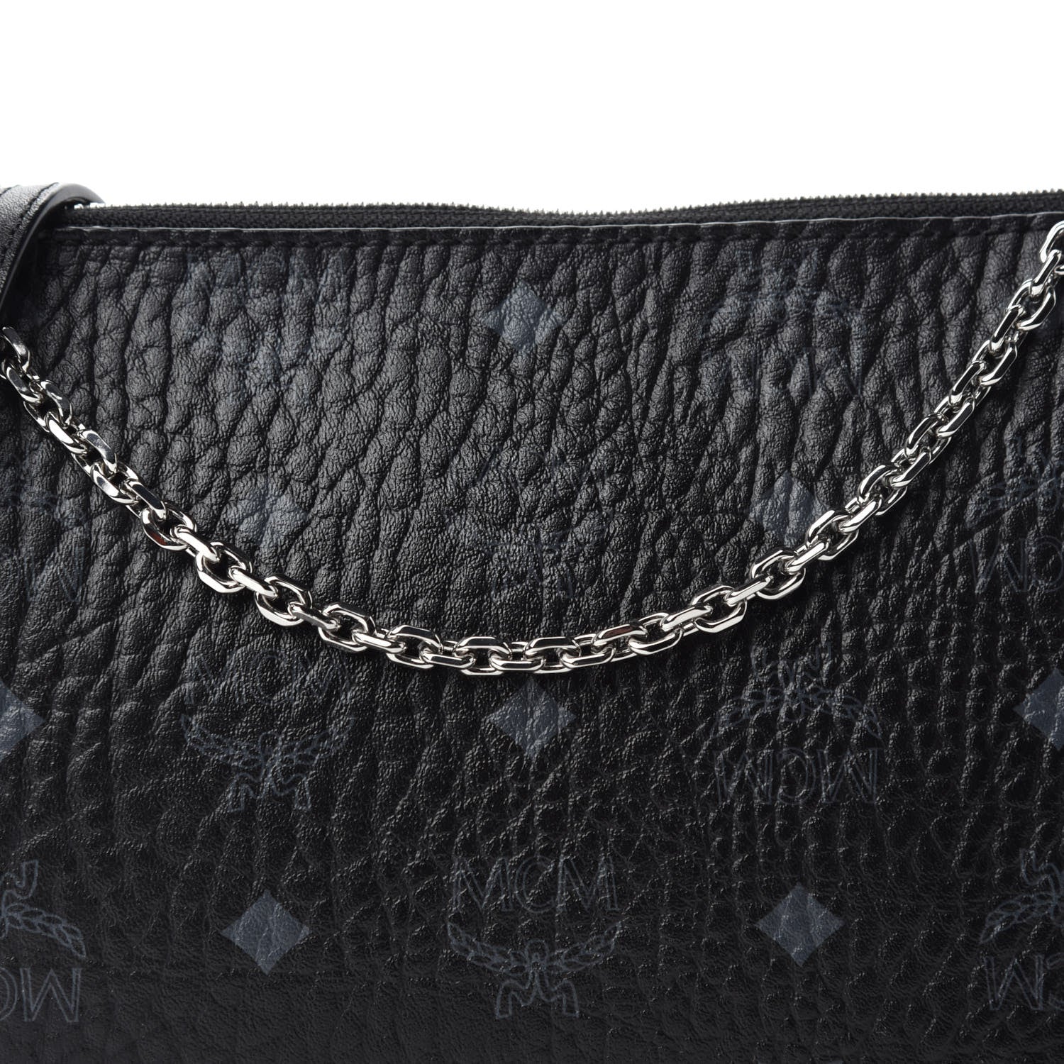 MCM Visetos Medium Millie Chain Crossbody Bag Black 11 of 11