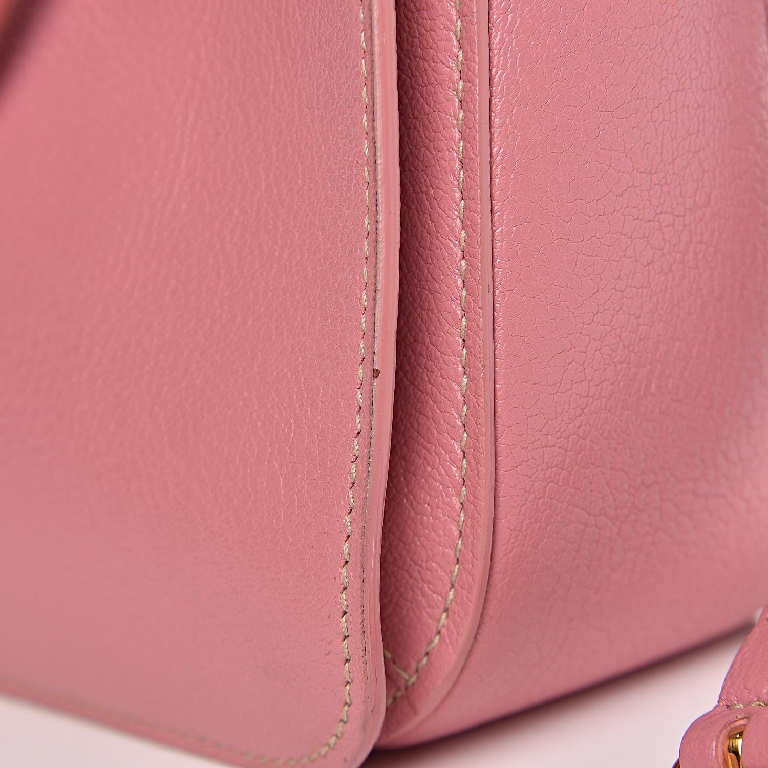 Miu Miu Goatskin Madras Shopping Tote Rosa 22 of 22