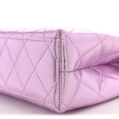 Chanel Metallic Aged Calfskin Quilted Nano Kelly Shopper Pink 10 of 11