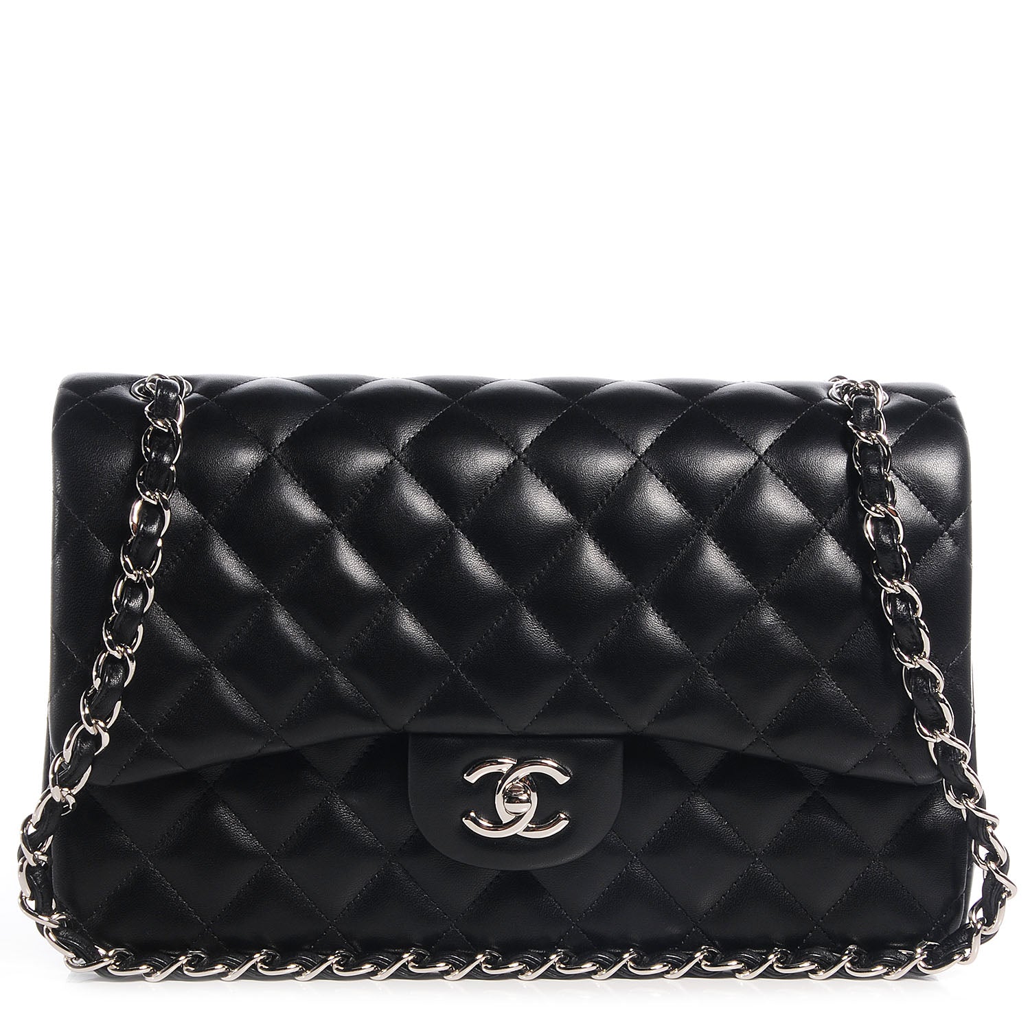 Chanel Lambskin Jumbo Double Flap Black 1 of 10