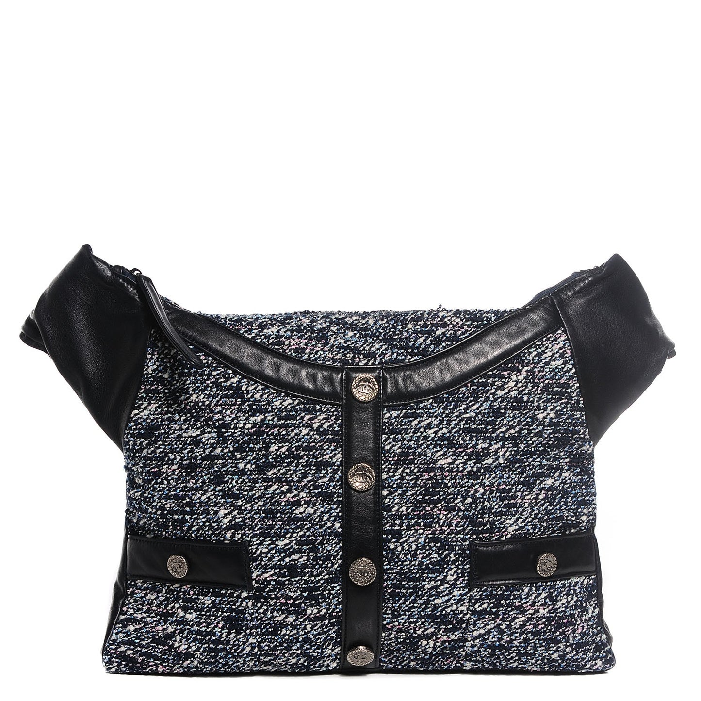 Tweed Lambskin Small Girl Bag Navy