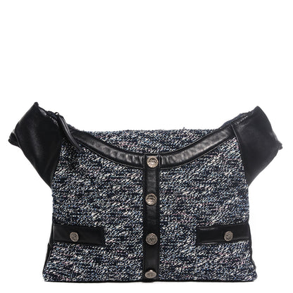 Chanel Tweed Lambskin Small Girl Bag Navy 1 of 9