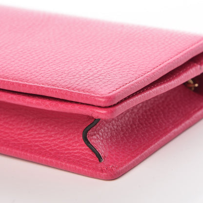 Gucci Dollar Calfskin Mini GG Marmont Chain Wallet Box Pink 8 of 10