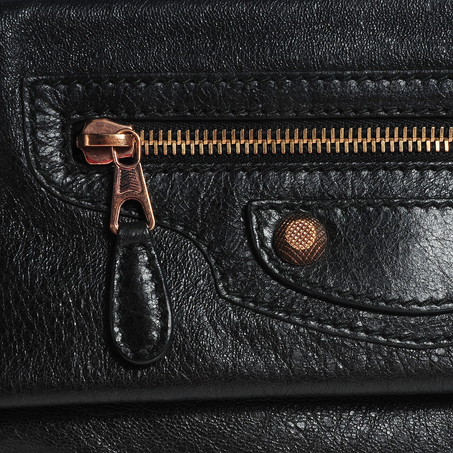 Balenciaga Agneau Giant 12 Rose Gold Hardware Envelope Clutch Black 5 of 13