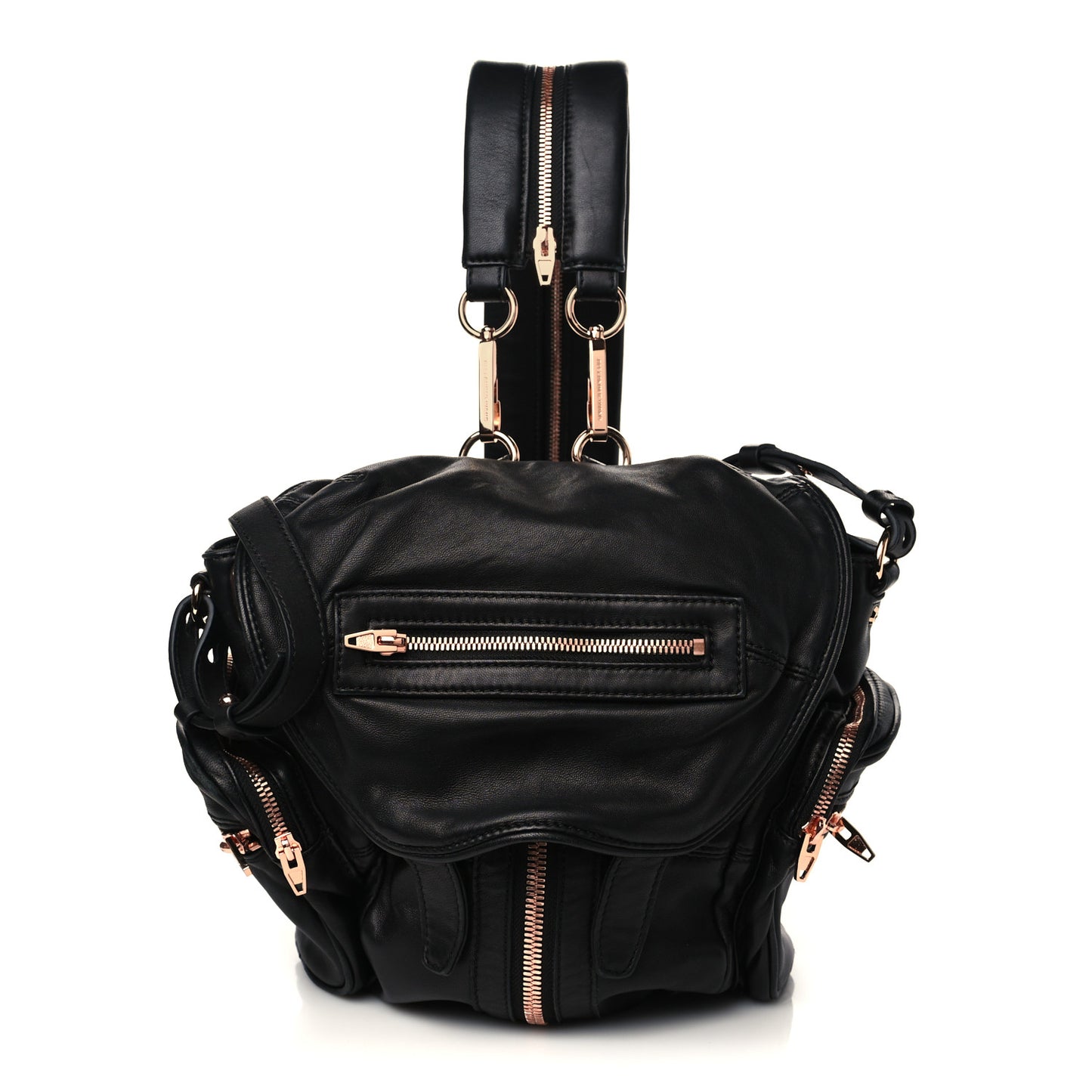 Lambskin Mini Marti Backpack Washed Black Rose Gold Hardware