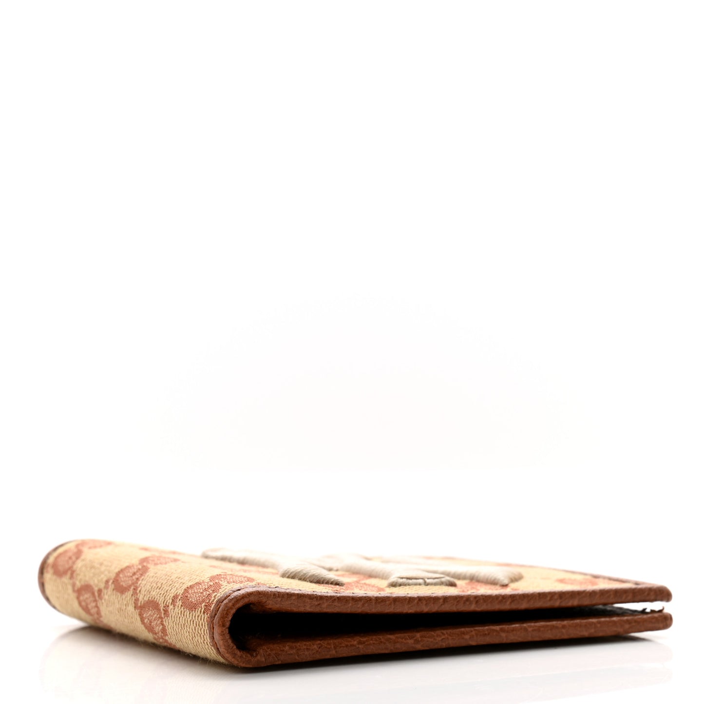 X MLB Monogram NY Yankees Bi-Fold Wallet Beige Ruggine Ivory