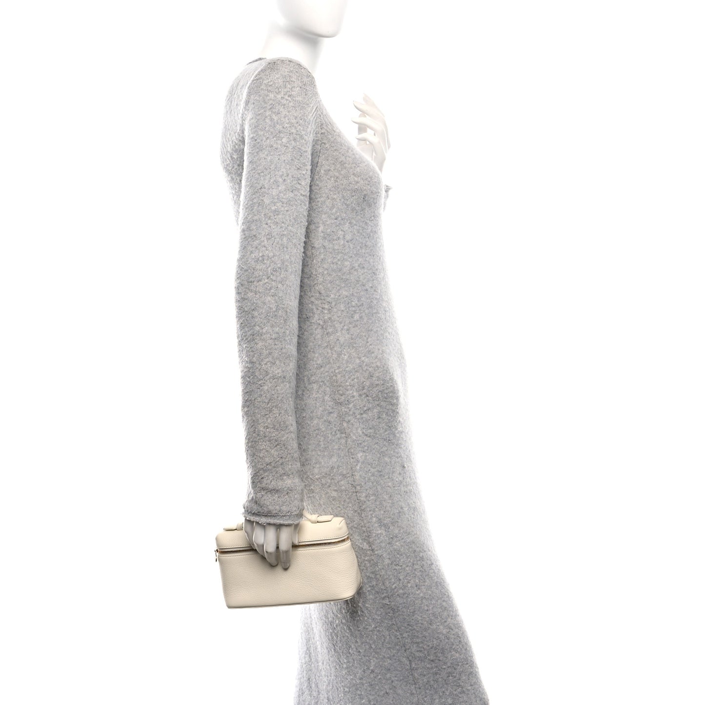 Grained Calfskin L19 Extra Pocket Pouch Whisper White